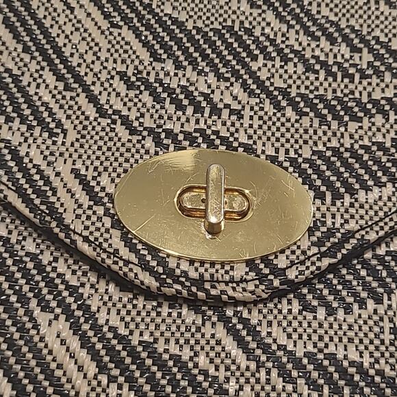 H&M Zebra Pattern Woven Straw Texture Clutch - Picture 8 of 16